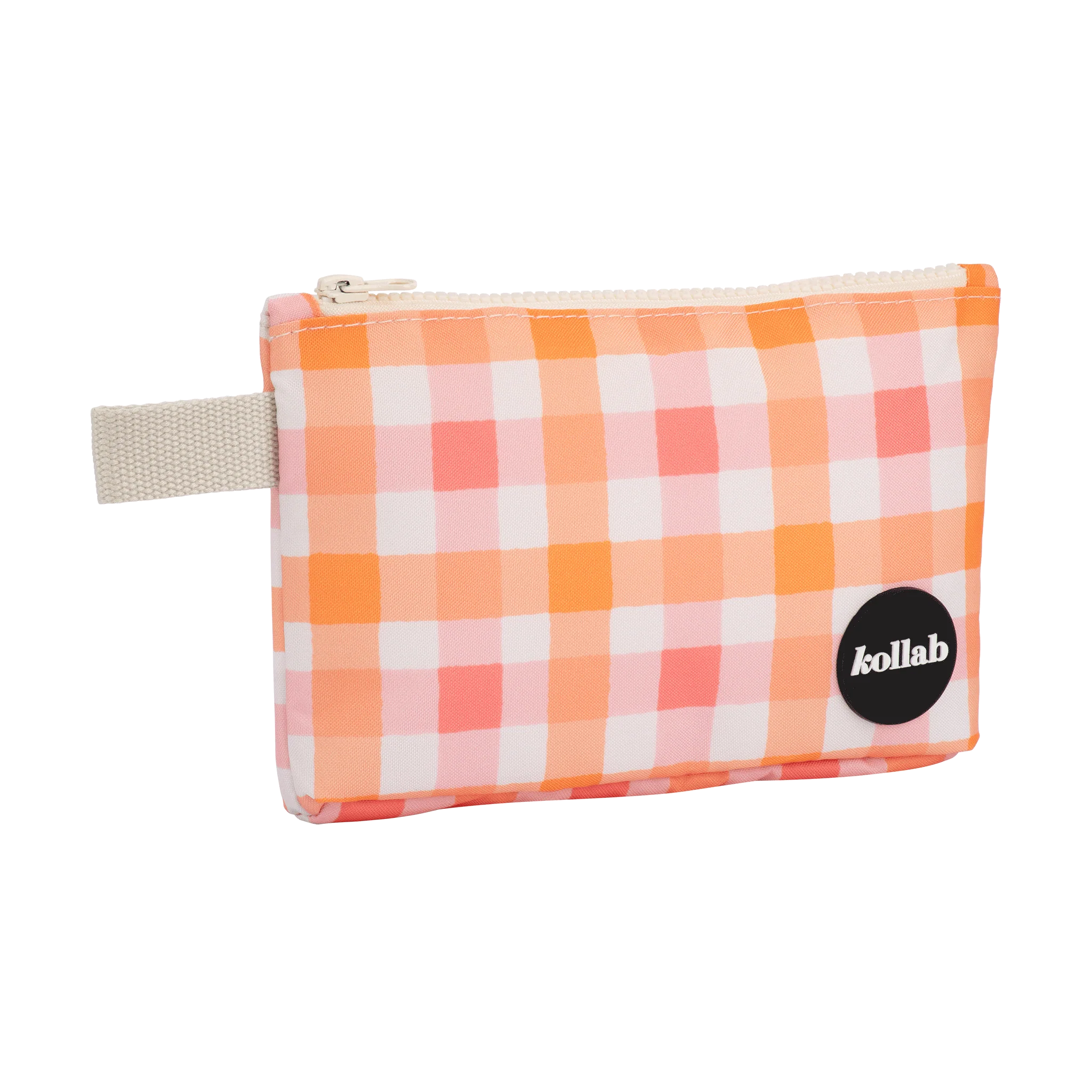 Mini Pouch Watermelon Peach Check