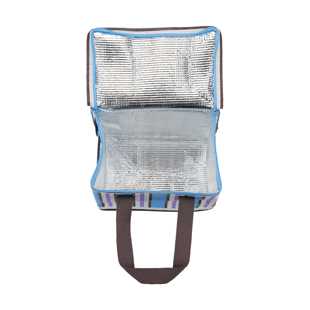 Lunch Bag Choc Blue Stripe