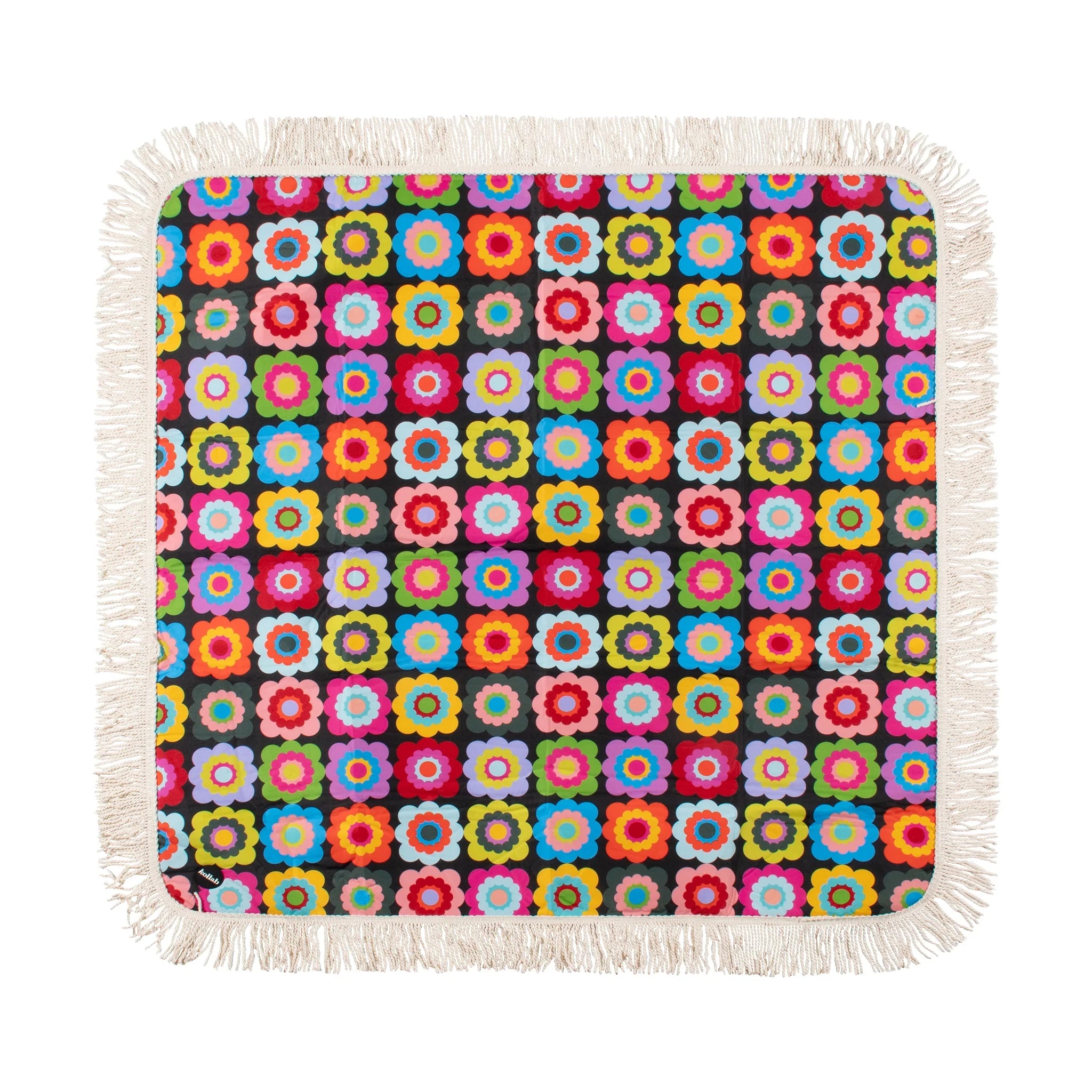 Fringed Medium Picnic Mat Retro Chic