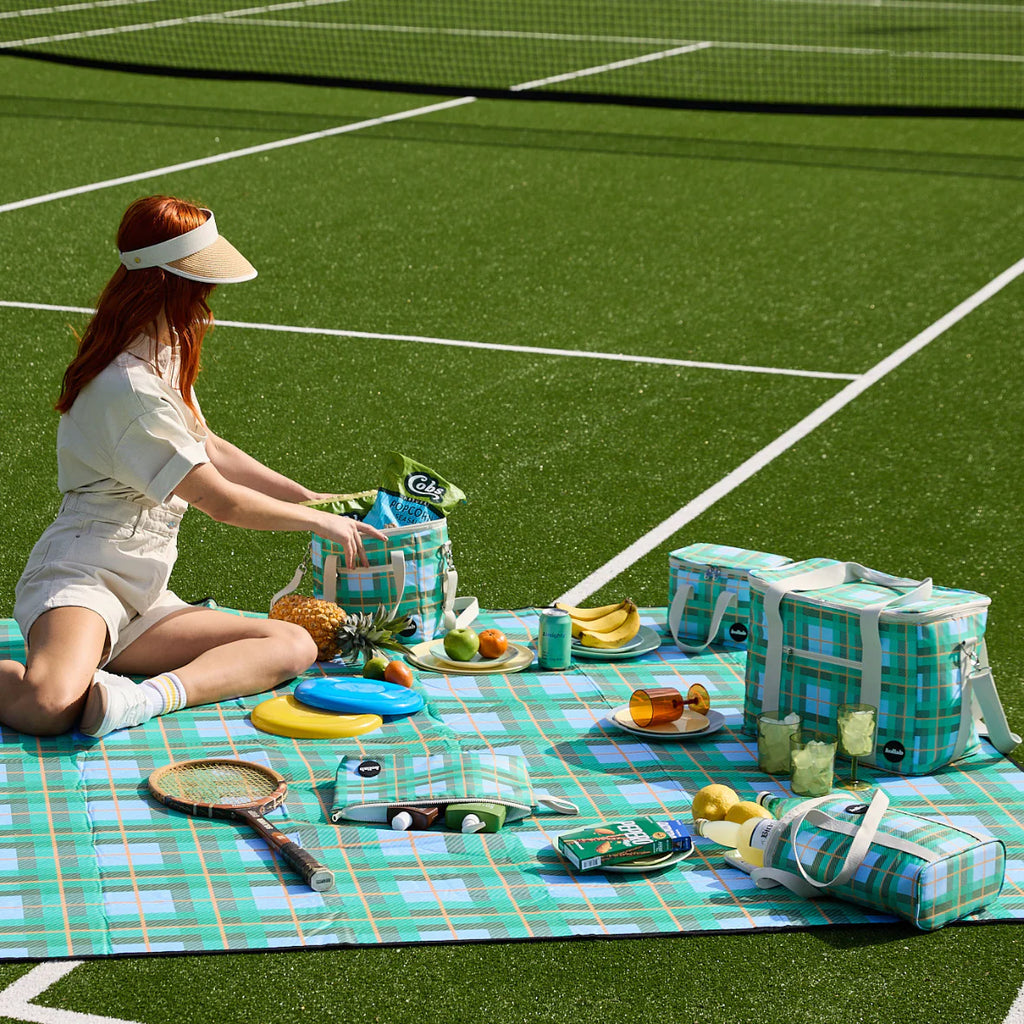 Picnic Mat Ocean Check