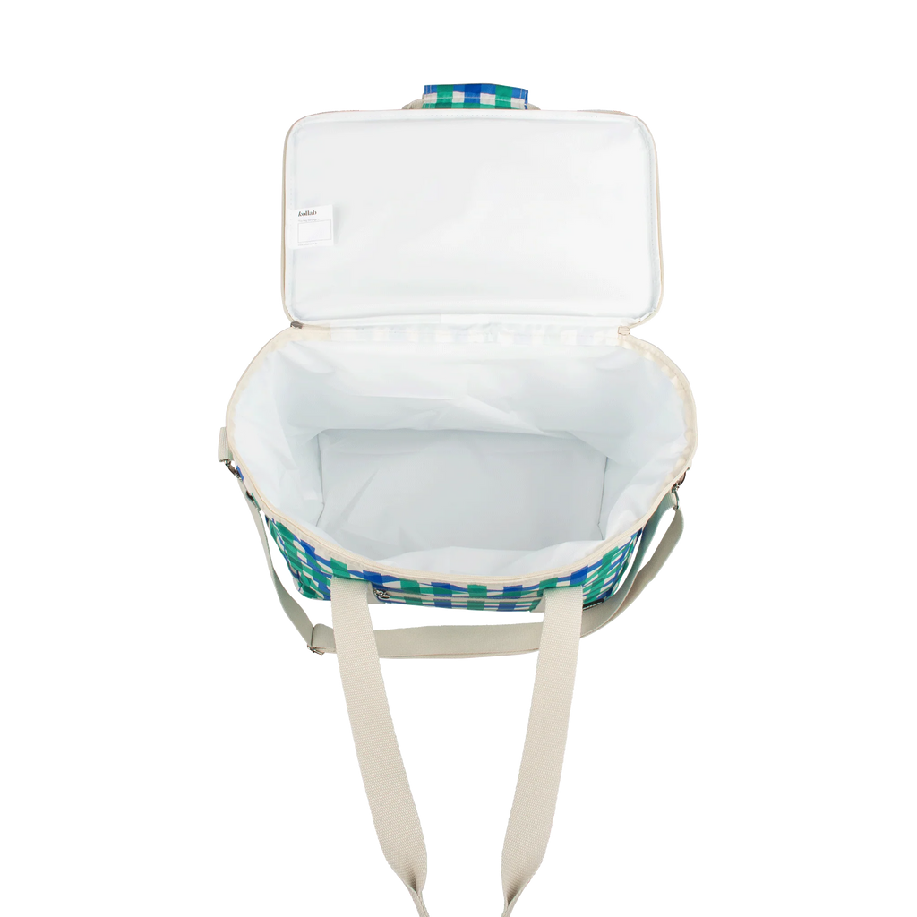 Mini Cooler Green Blue Check