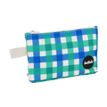 Mini Pouch Green Blue Check