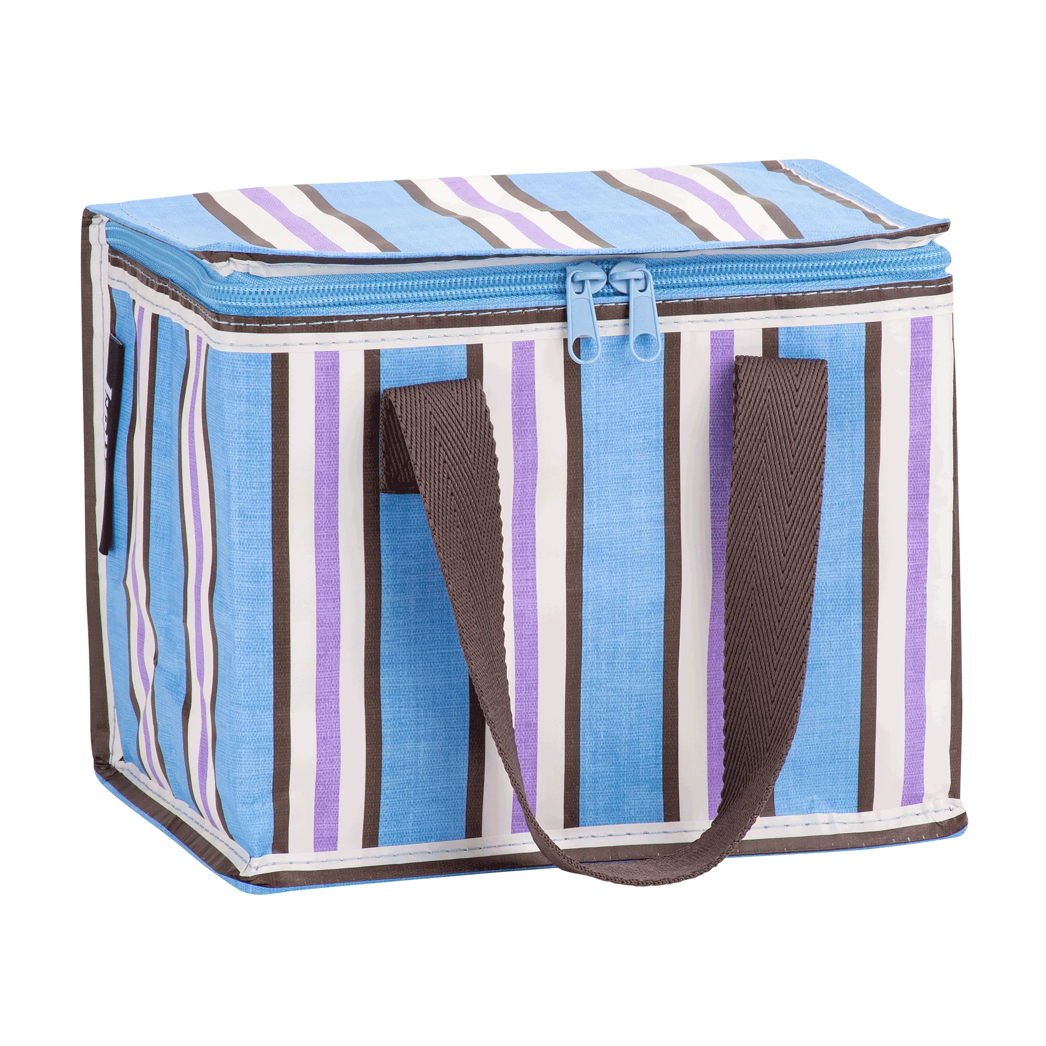 Lunch Bag Choc Blue Stripe