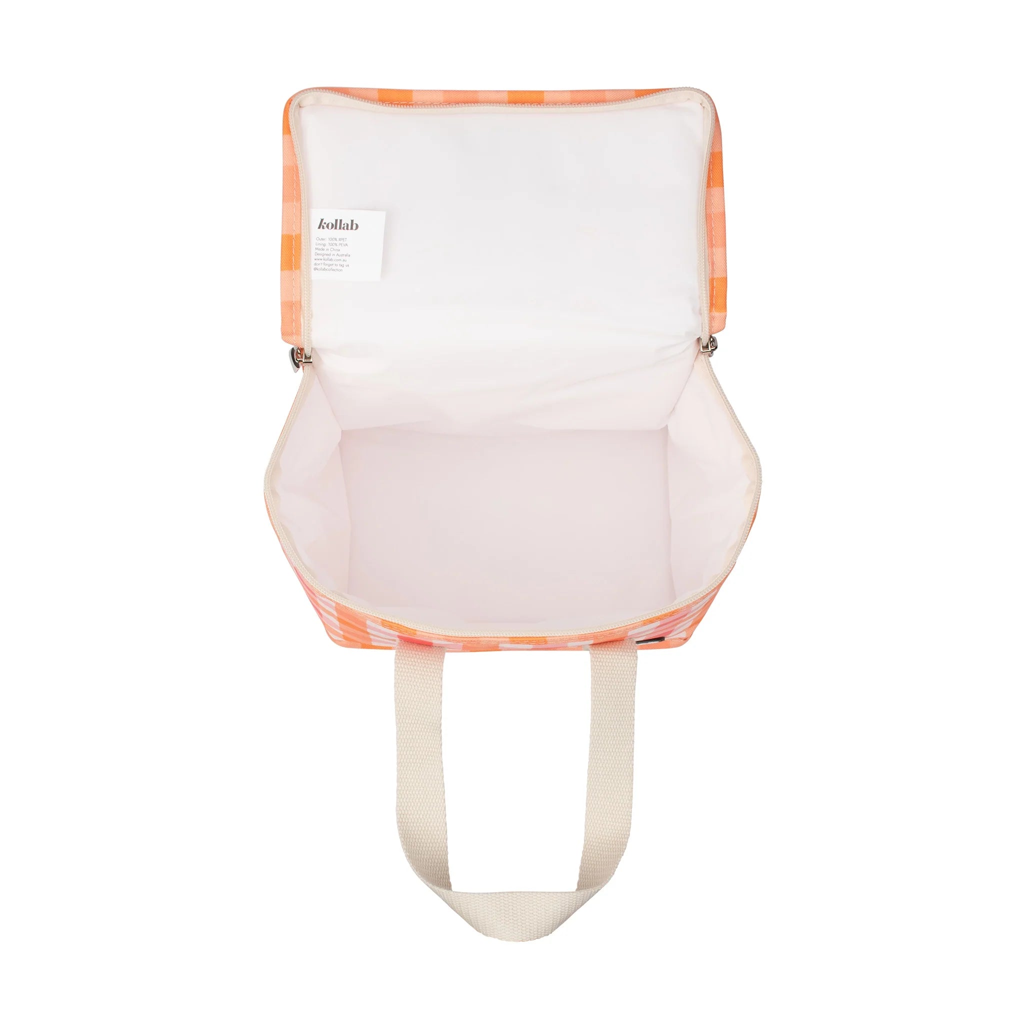 Lunch Bag Watermelon Peach Check