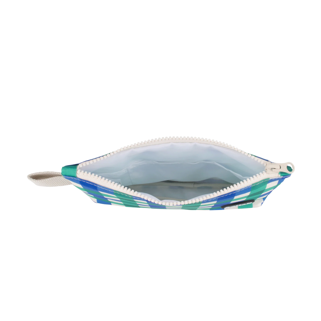Mini Pouch Green Blue Check
