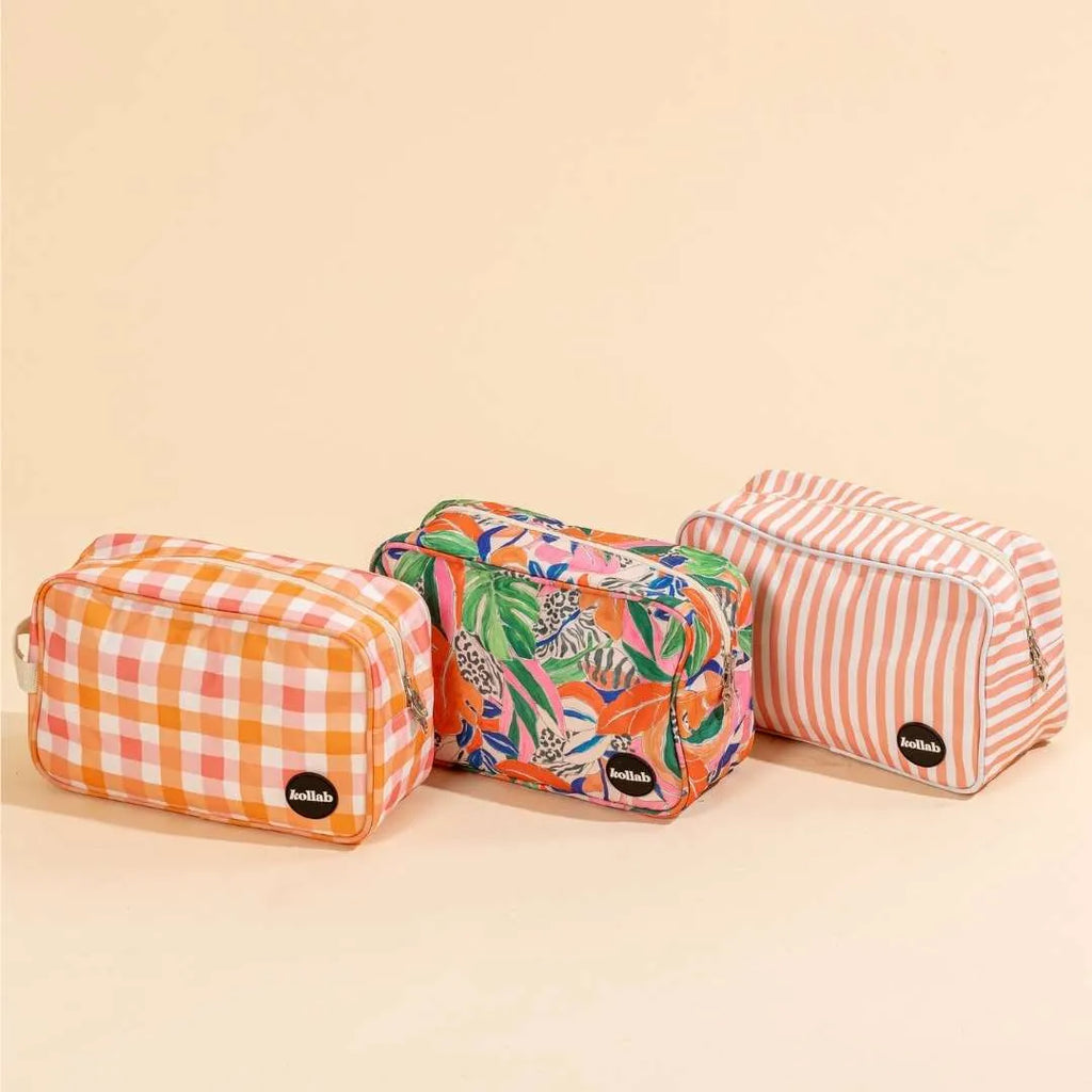 Travel Bag Watermelon Peach Check