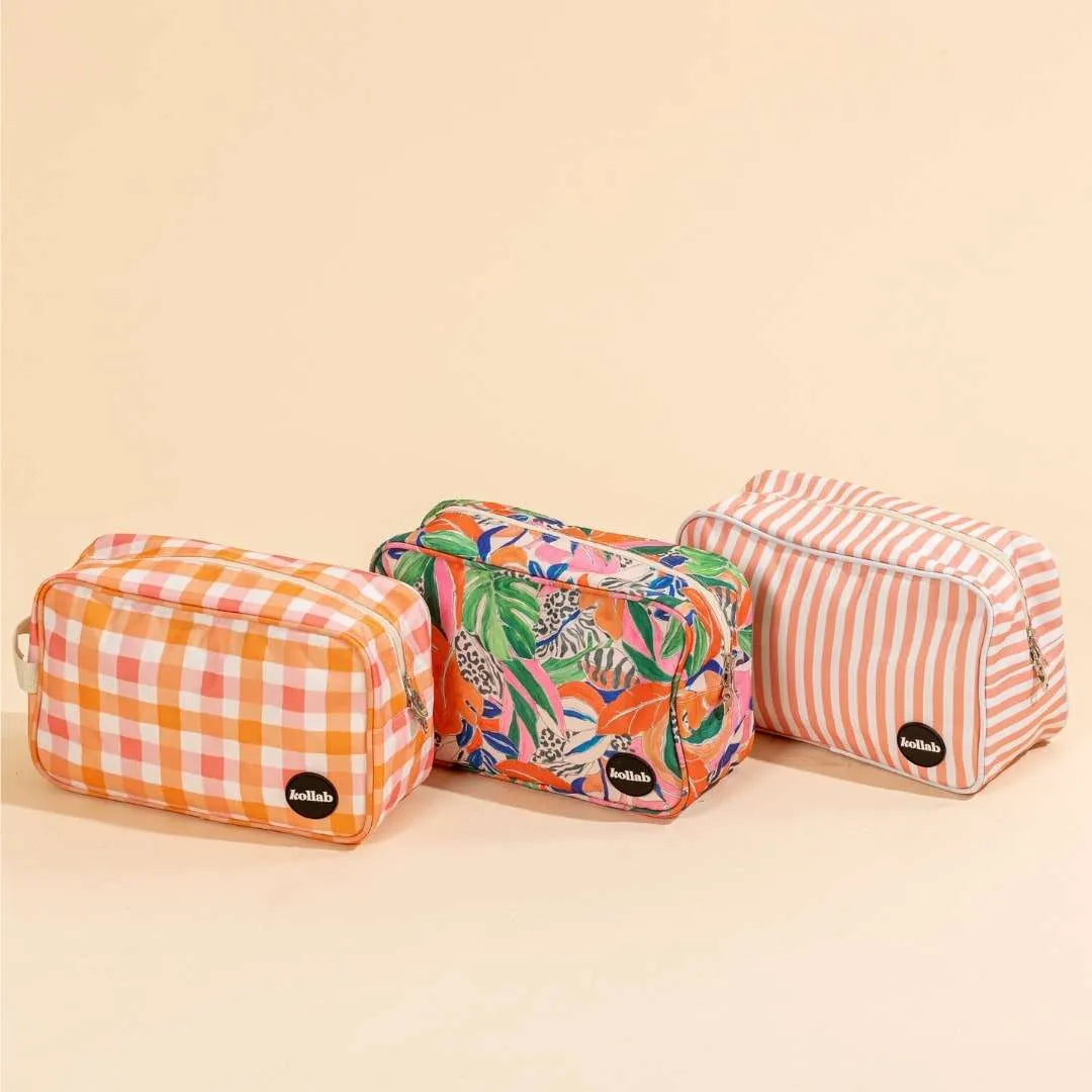 Travel Bag Watermelon Peach Check
