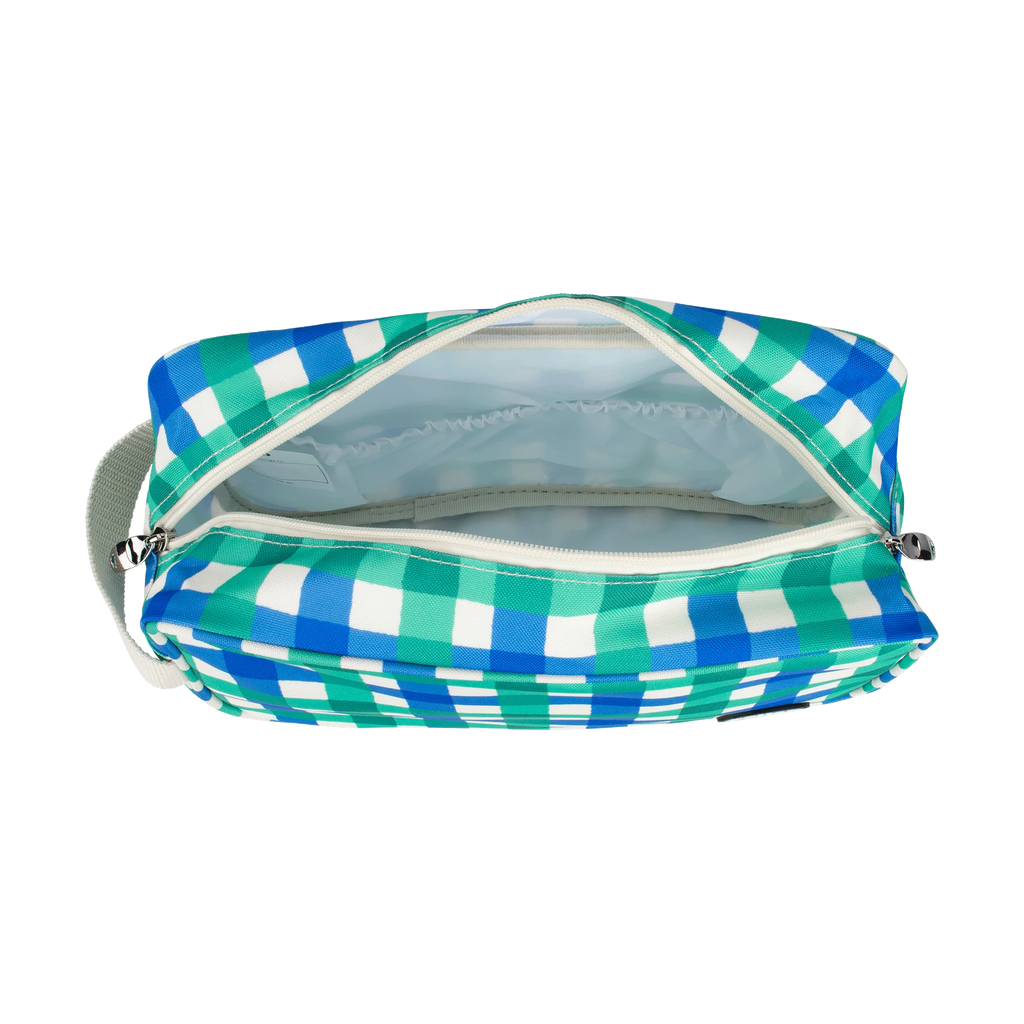 Travel Bag Green Blue Check