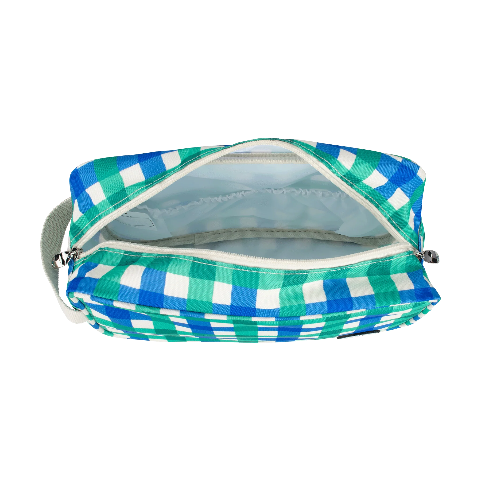 Travel Bag Green Blue Check