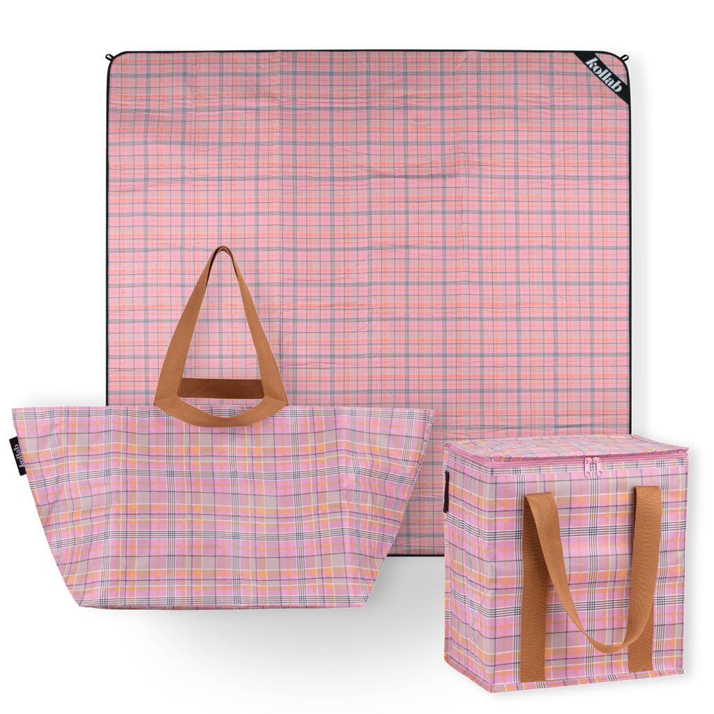 Beach Must-Haves Pink Blanket Check