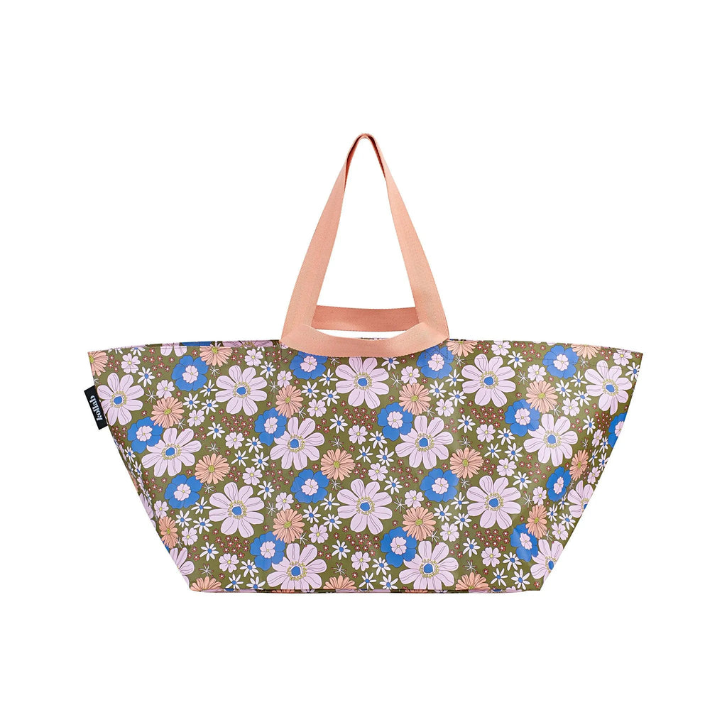 Beach Bag Blue Flowers