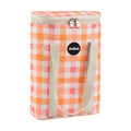 Wine Cooler Bag Watermelon Peach Check