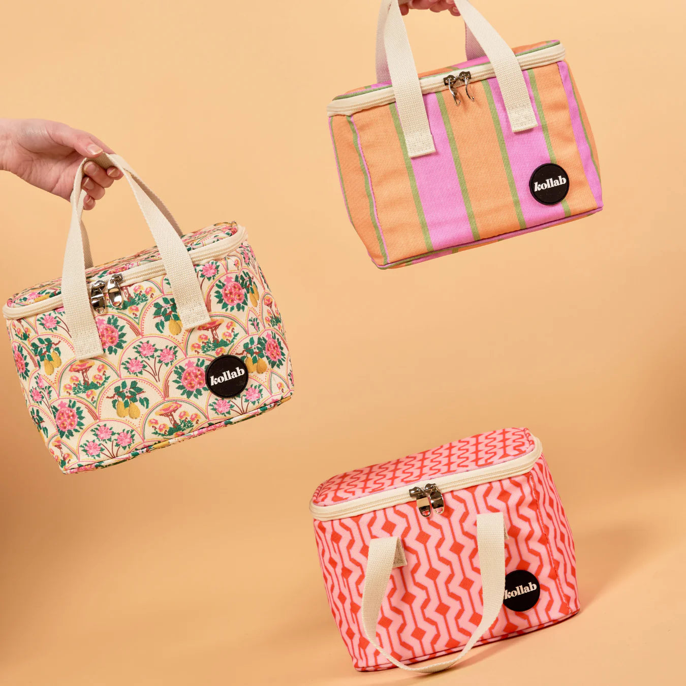 Lunch Bag Cherry Zig Zag