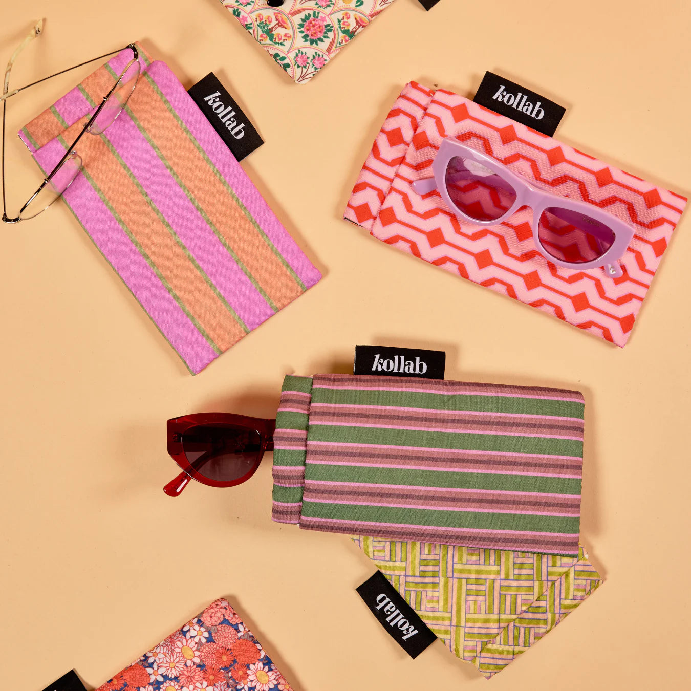 Glasses Case Cherry Zig Zag