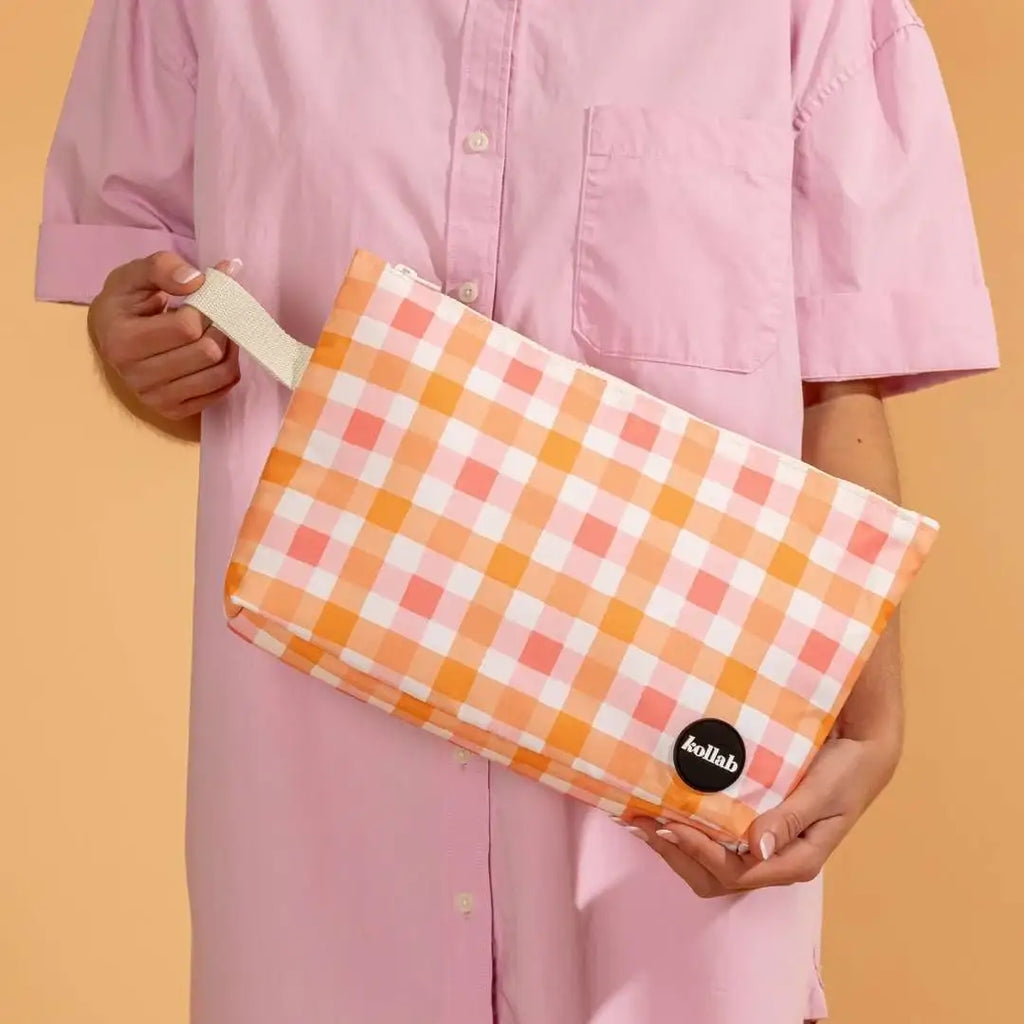 Wet Bag Watermelon Peach Check
